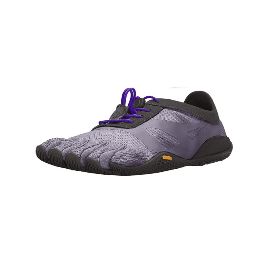 zapatillas barefoot fivefingers mujer negro y lila