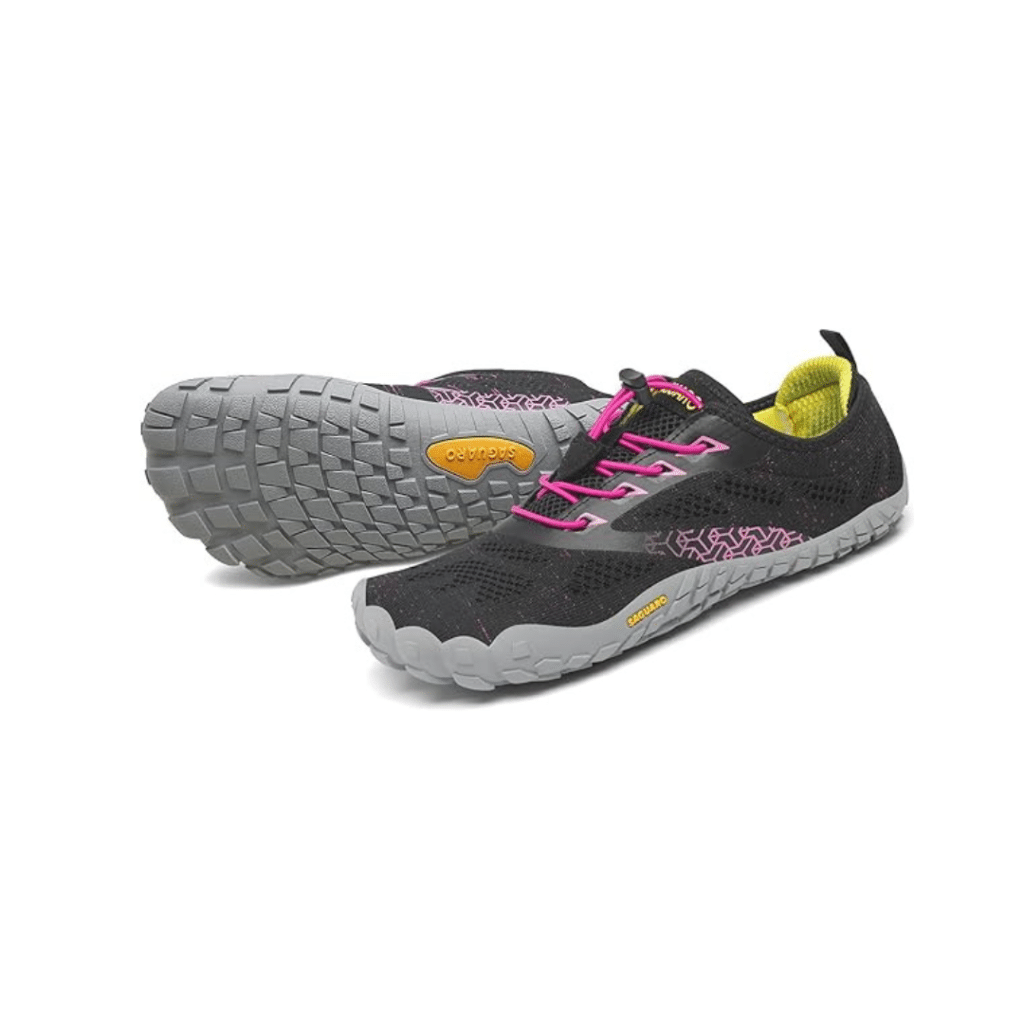 zapatillas minimalistas saguaro mujer negra rosa