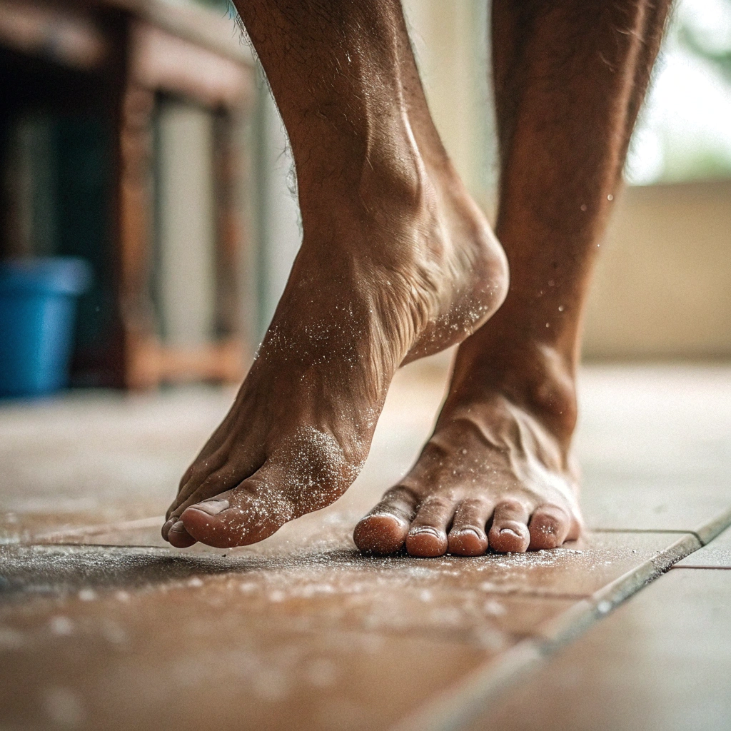 grounding en casa descalzo
