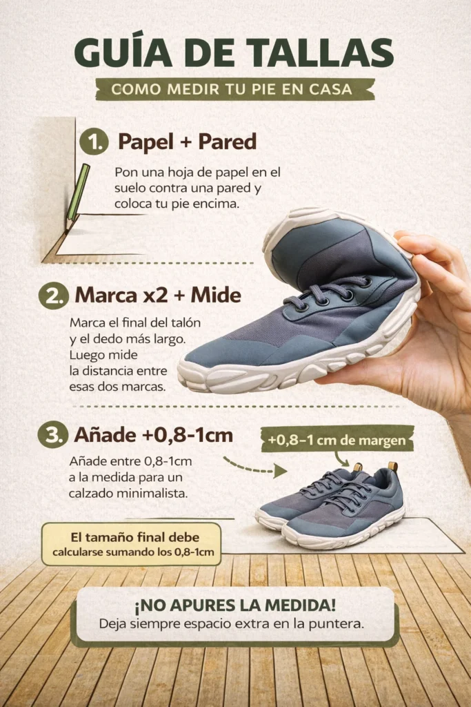 guia de tallas zapatillas barefoot
